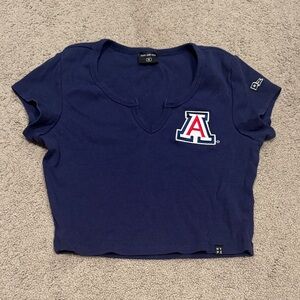 Navy Blue Cropped T-Shirt